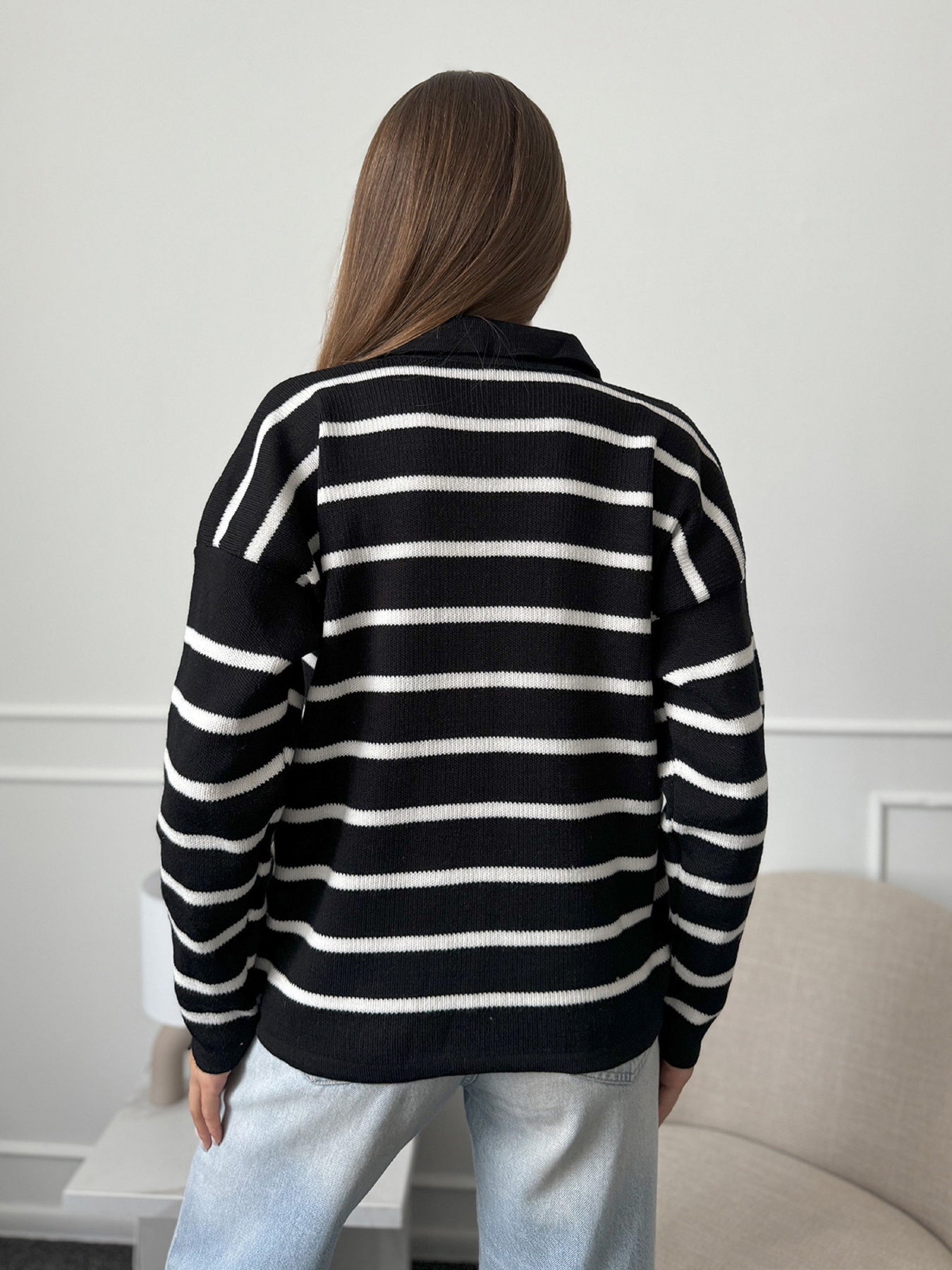 Джемпер ISSA Plus модель WN20-656_черный Фото