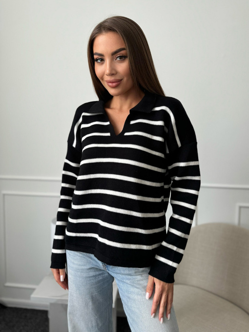 Джемпер ISSA Plus модель WN20-656_черный Фото