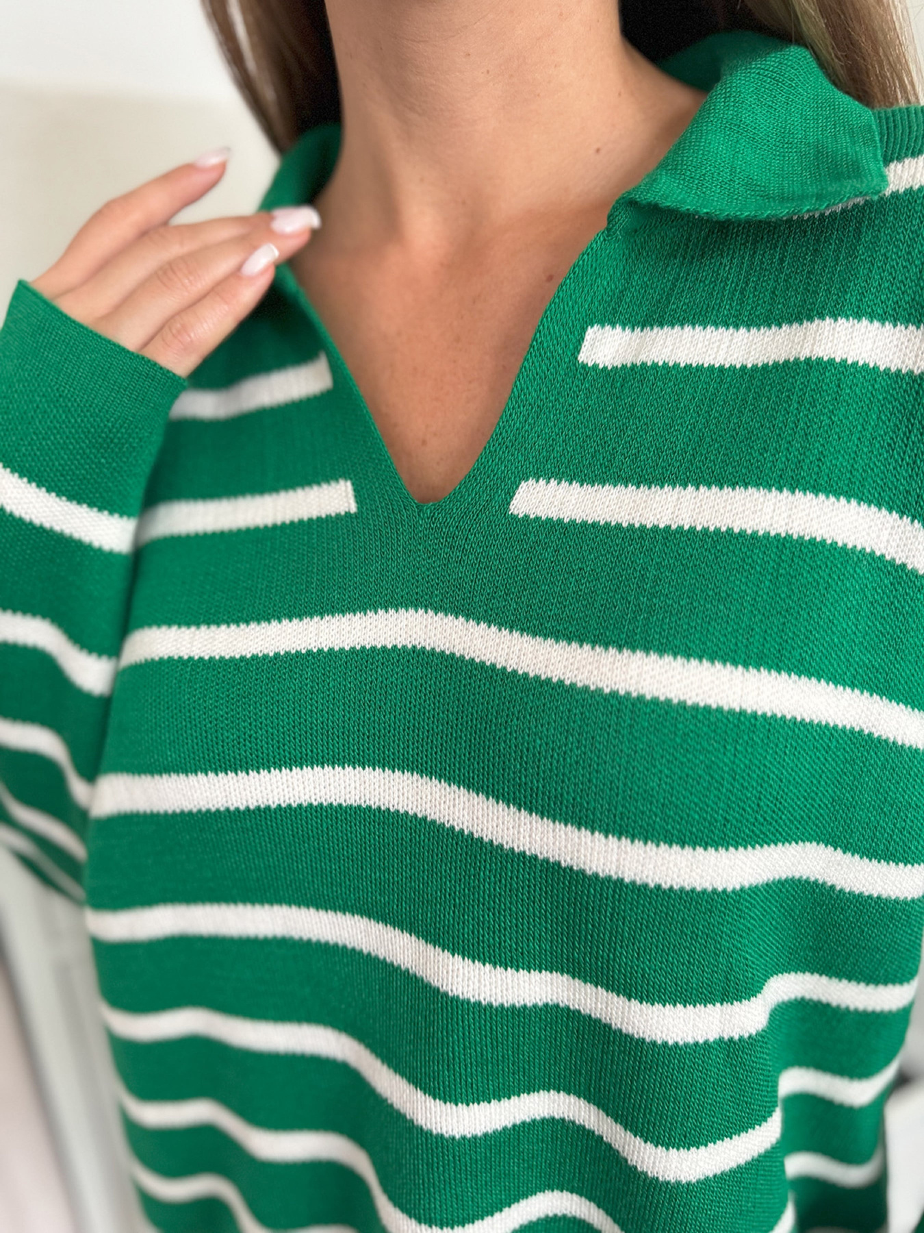 Джемпер ISSA Plus модель WN20-656_зеленый Фото