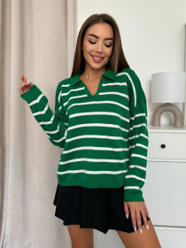 Джемпер ISSA Plus модель WN20-656_зеленый Фото