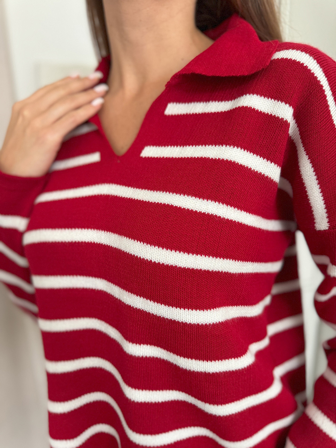 Джемпер ISSA Plus модель WN20-656_красный Фото