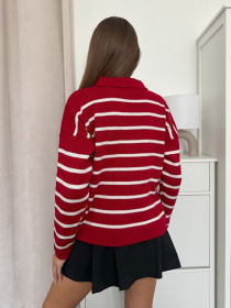 Джемпер ISSA Plus модель WN20-656_красный Джемпер ISSA Plus модель WN20-656_красный Фото