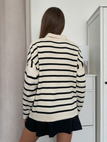 Джемпер ISSA Plus модель WN20-656_молочный Фото