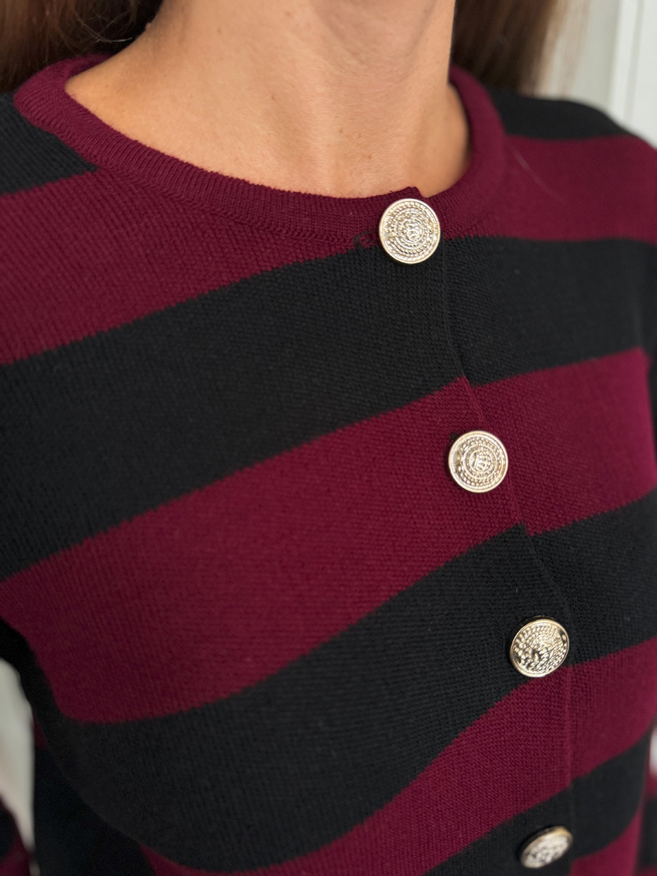 Кардиган ISSA Plus модель WN20-657_бордовый Фото