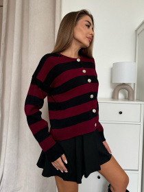 Кардиган ISSA Plus модель WN20-657_бордовый Кардиган ISSA Plus модель WN20-657_бордовый Фото