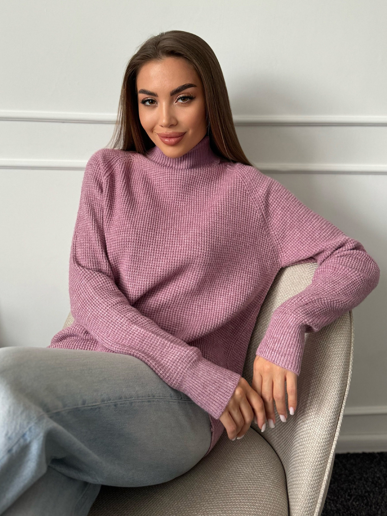 Водолазка ISSA Plus модель WN20-658_темно_розовый Фото