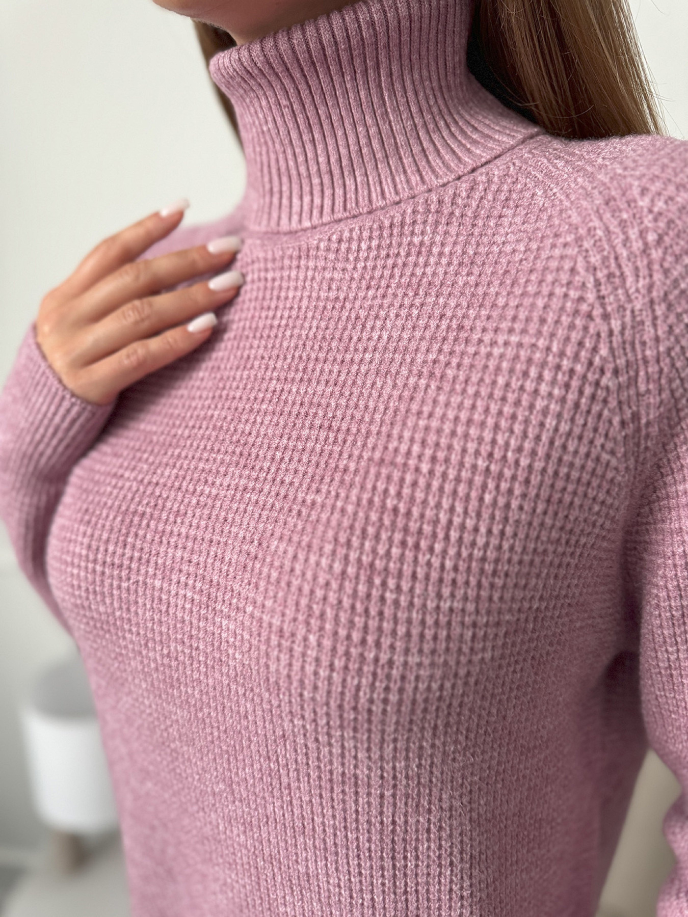 Водолазка ISSA Plus модель WN20-658_темно_розовый Фото