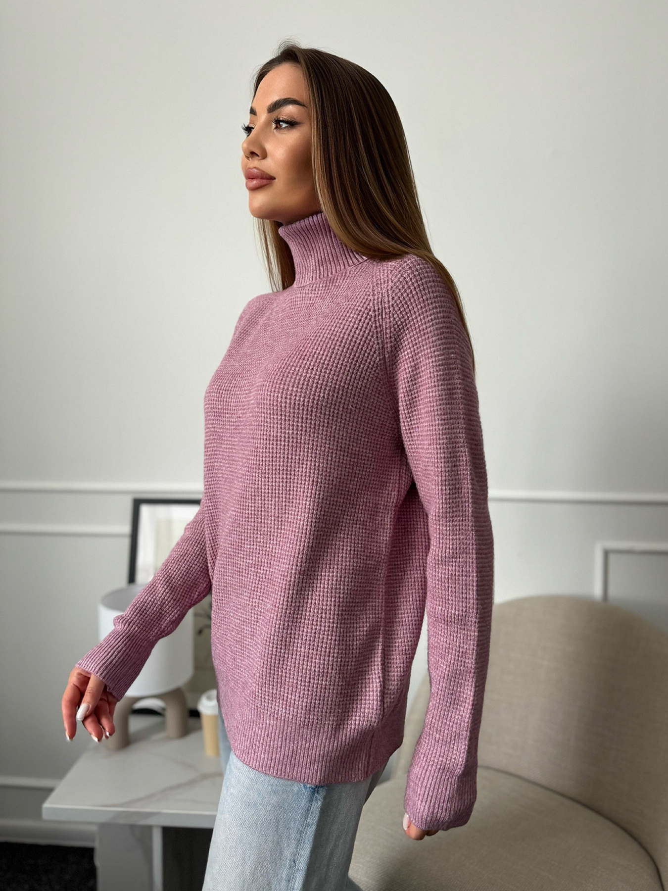 Водолазка ISSA Plus модель WN20-658_темно_розовый Фото