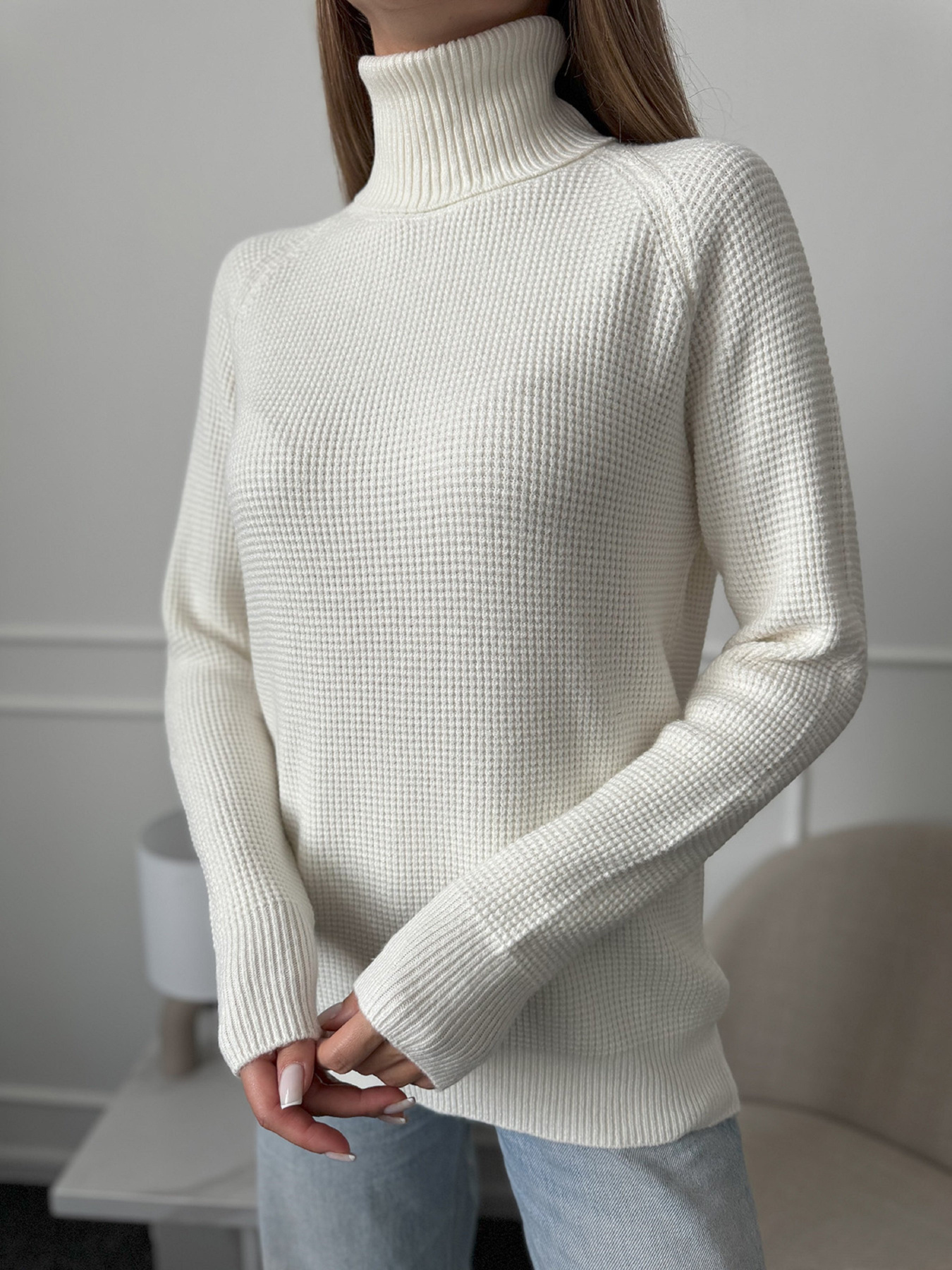 Водолазка ISSA Plus модель WN20-658_молочный Фото