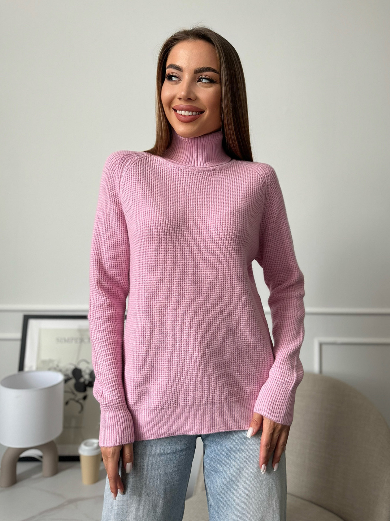 Водолазка ISSA Plus модель WN20-658_розовый Водолазка ISSA Plus модель WN20-658_розовый Фото