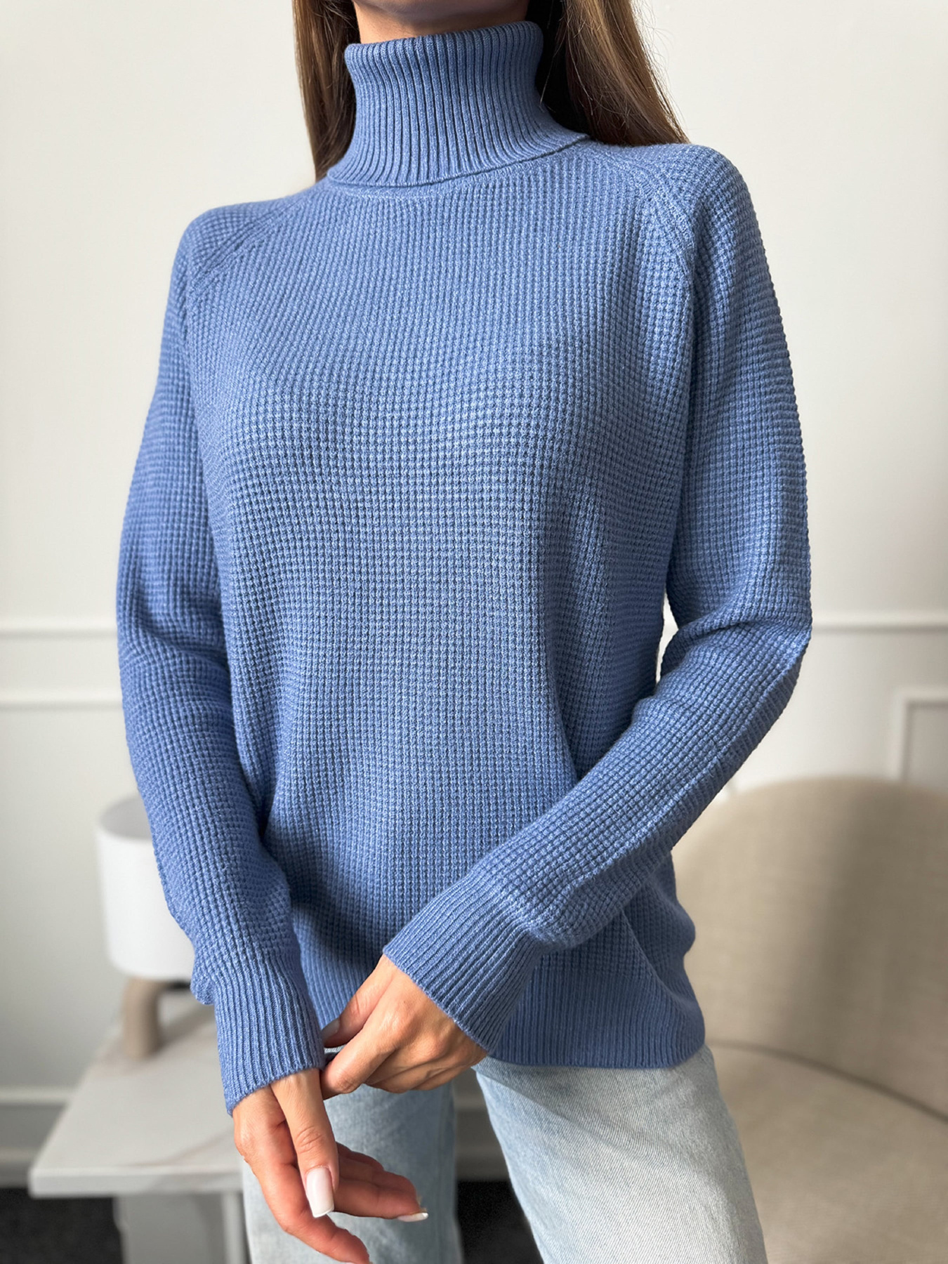 Водолазка ISSA Plus модель WN20-658_синий Водолазка ISSA Plus модель WN20-658_синий Фото