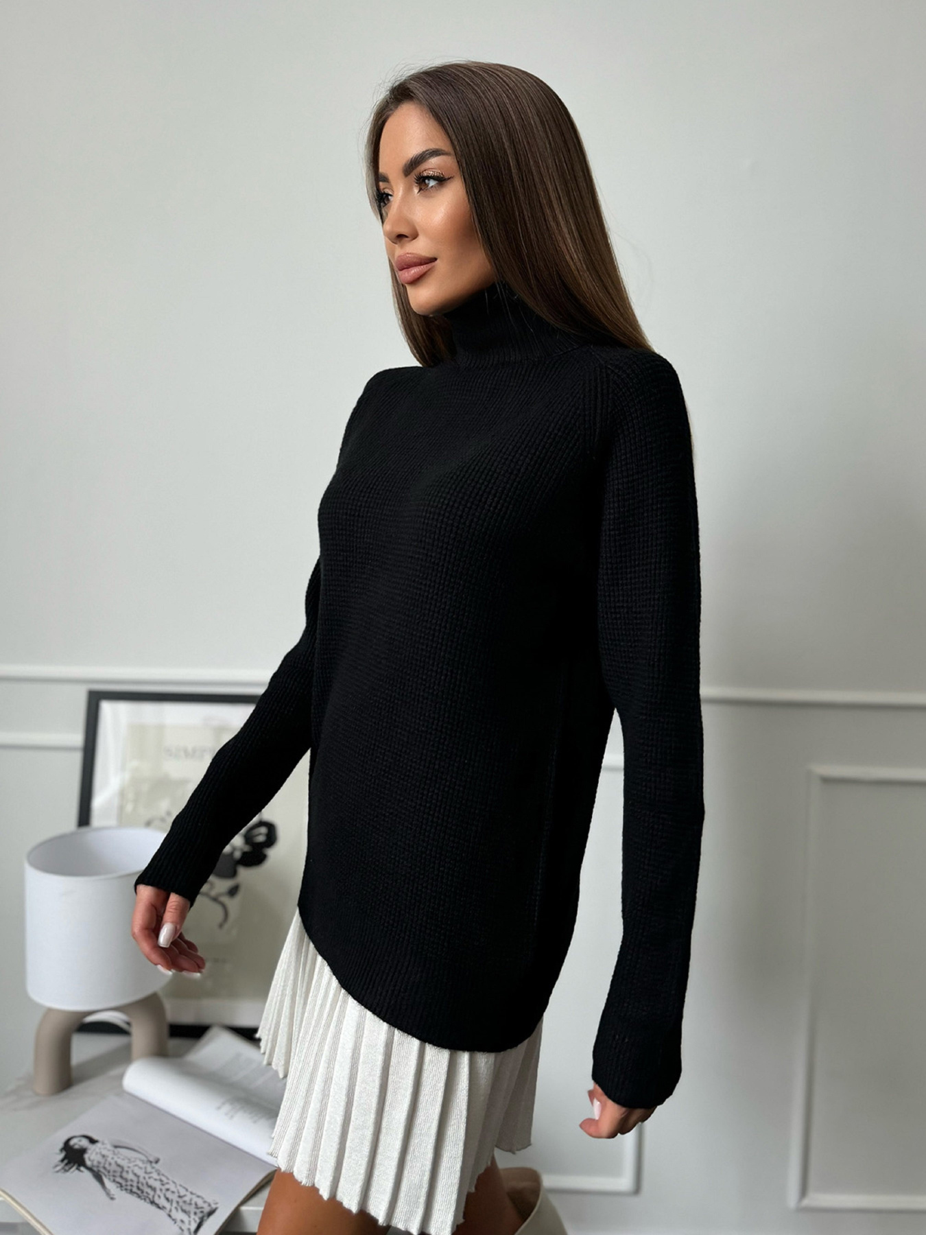 Водолазка ISSA Plus модель WN20-658_черный Водолазка ISSA Plus модель WN20-658_черный Фото