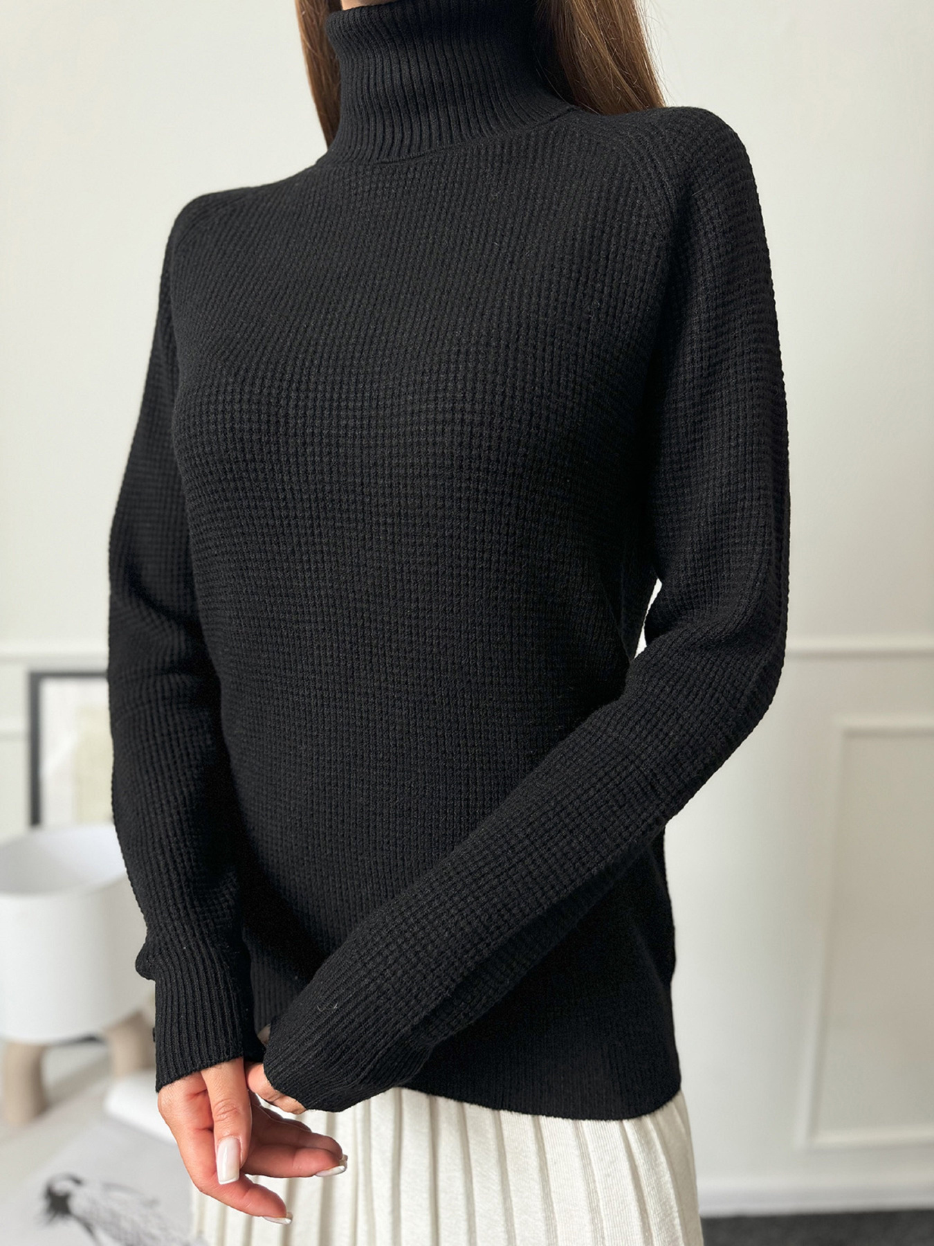 Водолазка ISSA Plus модель WN20-658_черный Водолазка ISSA Plus модель WN20-658_черный Фото