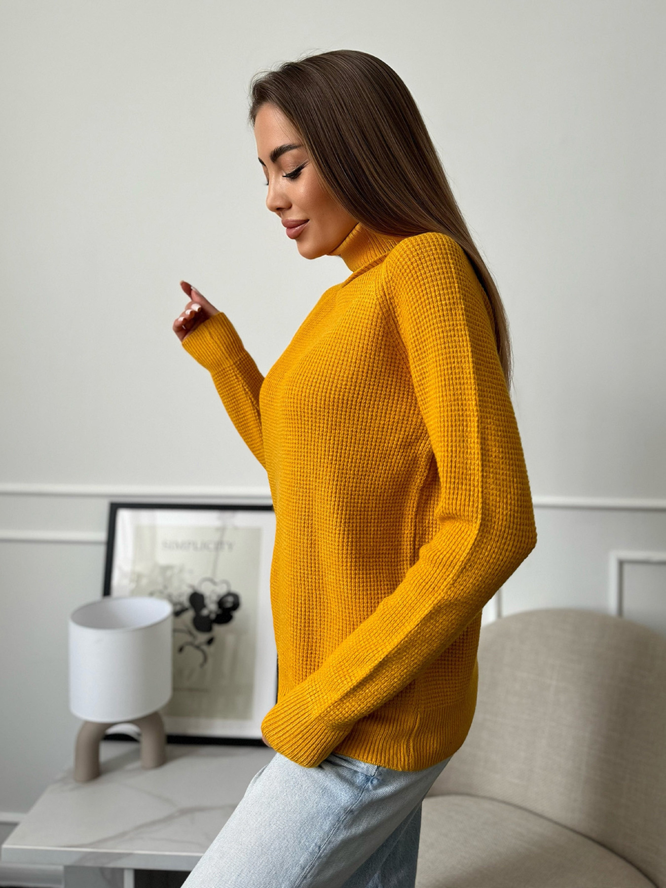 Водолазка ISSA Plus модель WN20-658_горчичный Фото