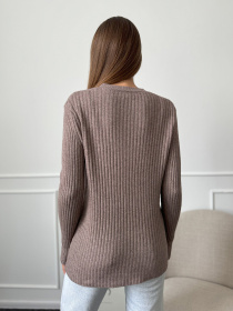 Джемпер ISSA Plus модель WN20-659_коричневый Фото