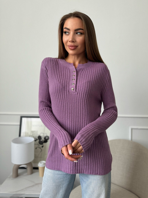 Джемпер ISSA Plus модель WN20-659_сиреневый Фото