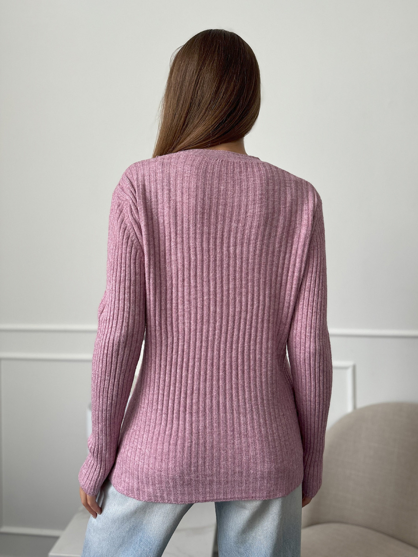 Джемпер ISSA Plus модель WN20-659_темно_розовый Фото