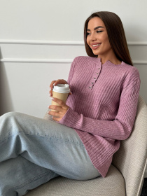 Джемпер ISSA Plus модель WN20-659_темно_розовый Фото