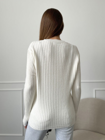 Джемпер ISSA Plus модель WN20-659_молочный Фото