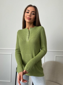 Джемпер ISSA Plus модель WN20-659_зеленый Фото