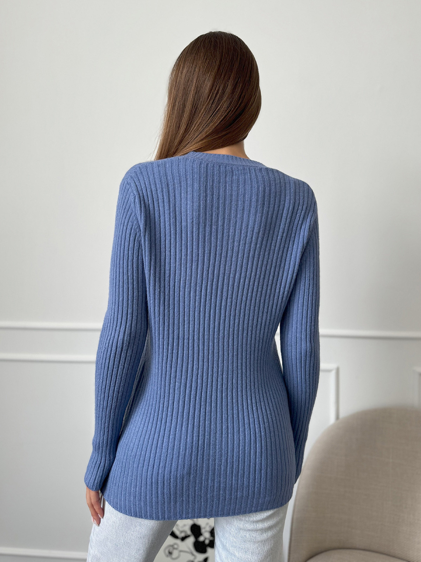 Джемпер ISSA Plus модель WN20-659_синий Фото