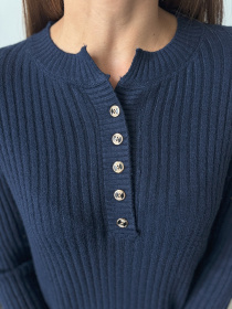 Джемпер ISSA Plus модель WN20-659_темно_синий Фото