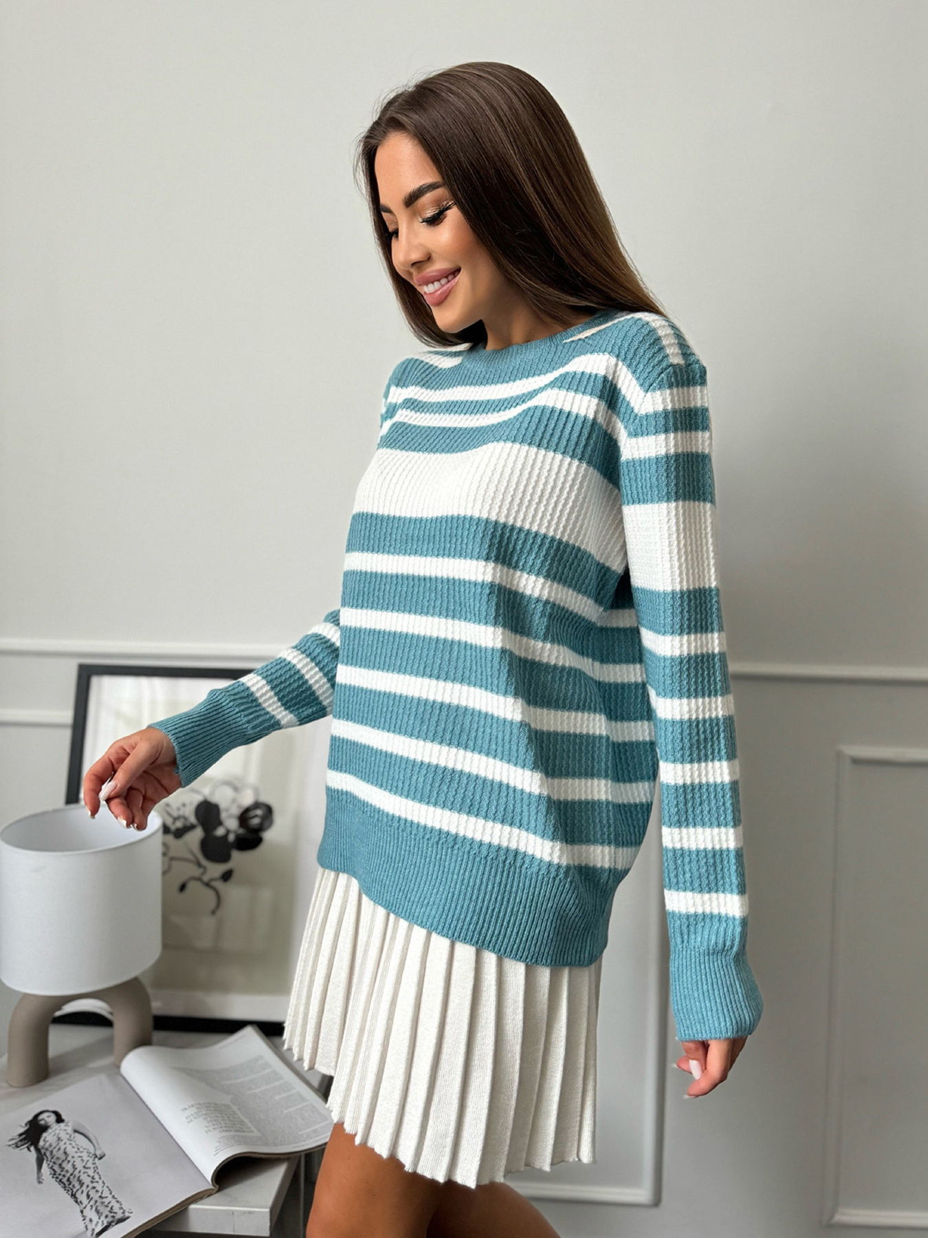 Джемпер ISSA Plus модель WN20-660_мятный Фото