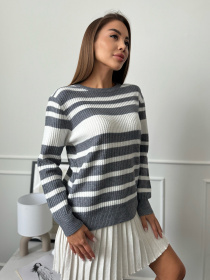 Джемпер ISSA Plus модель WN20-660_серый Фото