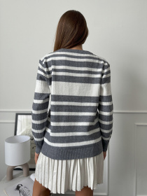 Джемпер ISSA Plus модель WN20-660_серый Фото