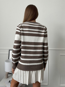 Джемпер ISSA Plus модель WN20-660_коричневый Фото