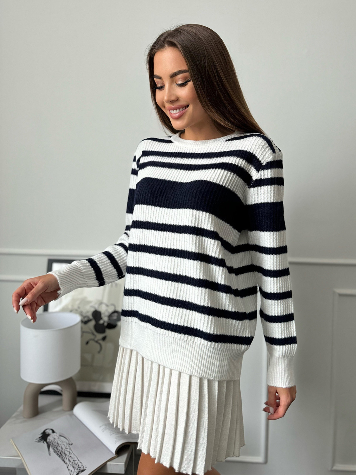 Джемпер ISSA Plus модель WN20-660_темно_синий Фото