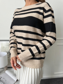 Джемпер ISSA Plus модель WN20-660_бежевый Фото