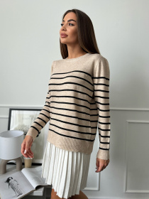 Джемпер ISSA Plus модель WN20-661_бежевый Фото