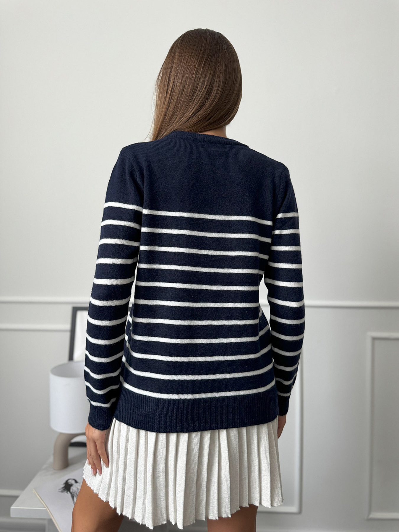 Джемпер ISSA Plus модель WN20-661_темно_синий Фото