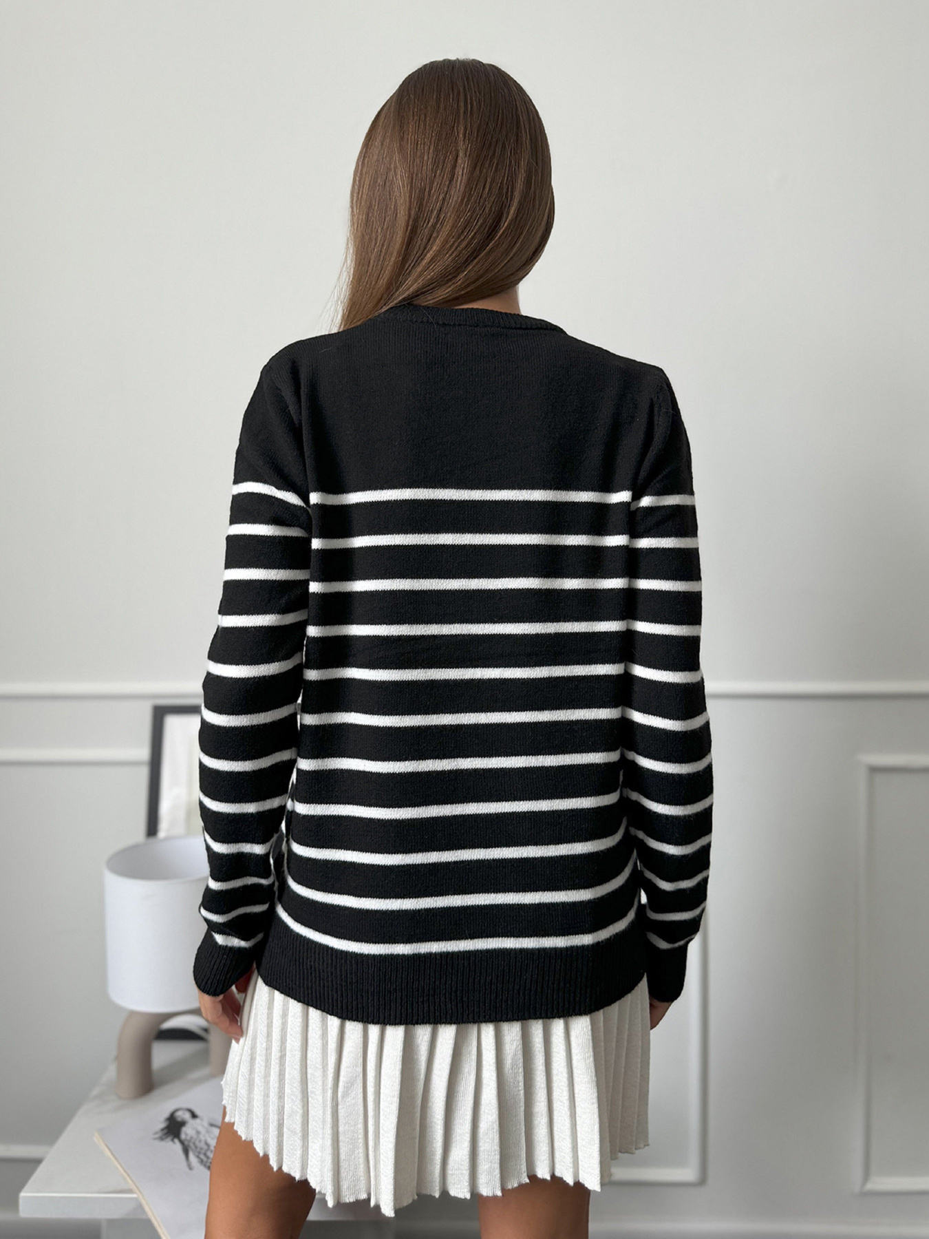 Джемпер ISSA Plus модель WN20-661_черный Фото