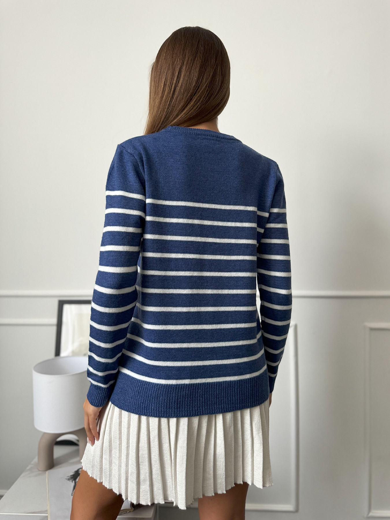 Джемпер ISSA Plus модель WN20-661_синий Фото