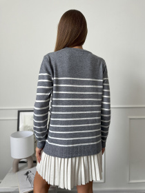 Джемпер ISSA Plus модель WN20-661_серый Фото