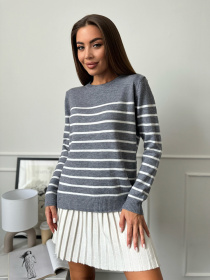 Джемпер ISSA Plus модель WN20-661_серый Фото