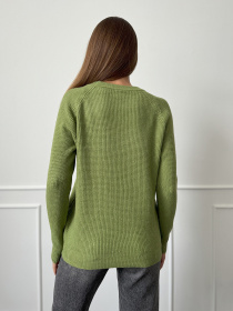 Джемпер ISSA Plus модель WN20-662_зеленый Фото