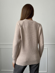 Джемпер ISSA Plus модель WN20-662_бежевый Фото