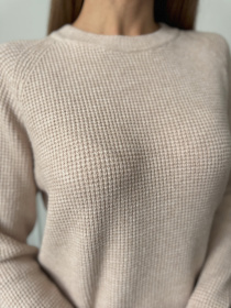 Джемпер ISSA Plus модель WN20-662_бежевый Фото