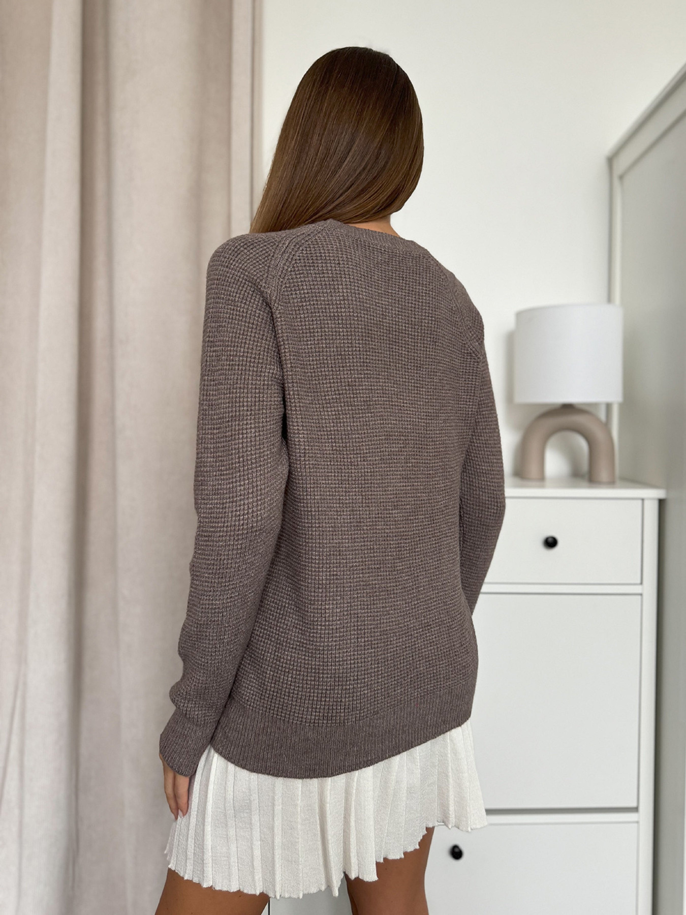 Джемпер ISSA Plus модель WN20-662_коричневый Фото