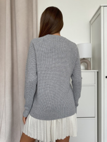 Джемпер ISSA Plus модель WN20-662_серый Фото