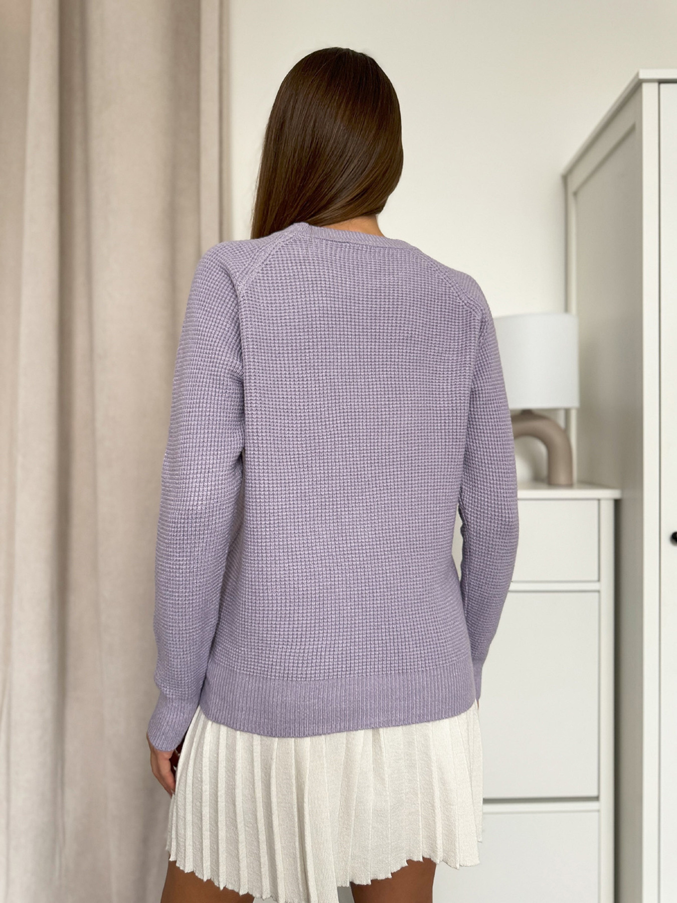 Джемпер ISSA Plus модель WN20-662_сиреневый Фото