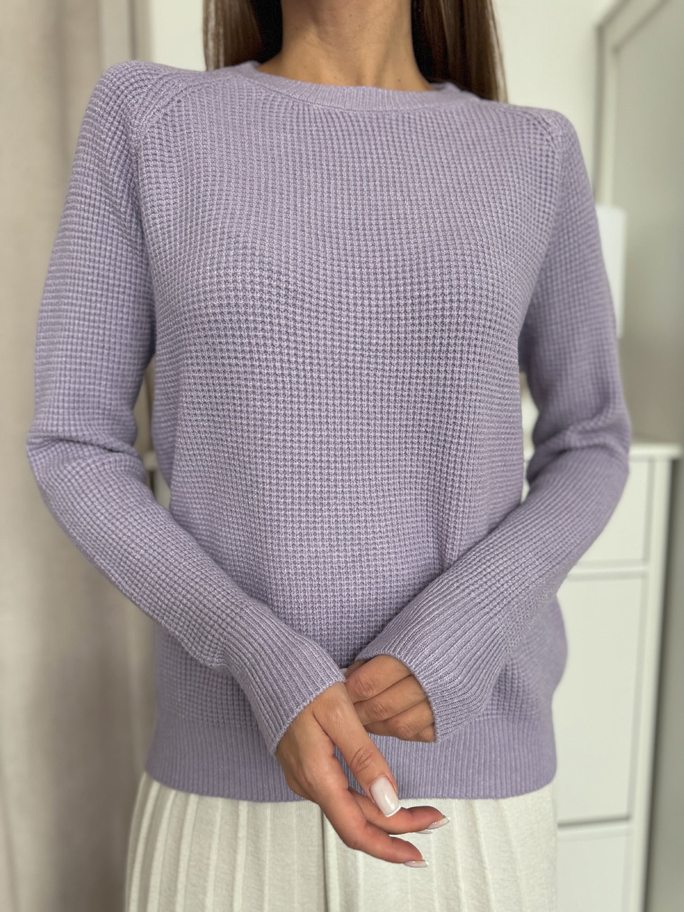 Джемпер ISSA Plus модель WN20-662_сиреневый Фото