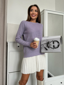 Джемпер ISSA Plus модель WN20-662_сиреневый Фото