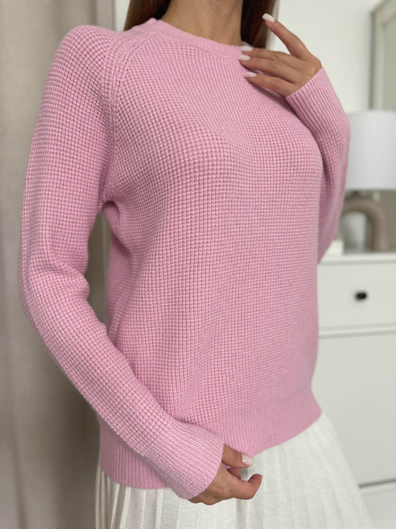 Джемпер ISSA Plus модель WN20-662_розовый Фото