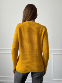 Джемпер ISSA Plus модель WN20-662_горчичный Фото