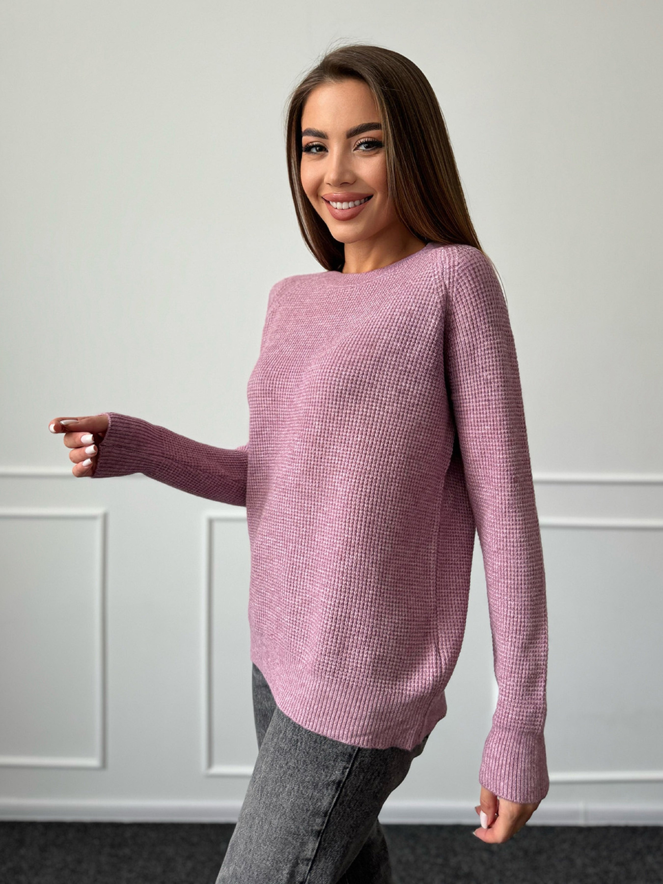 Джемпер ISSA Plus модель WN20-662_темно_розовый Фото