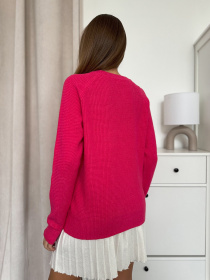 Джемпер ISSA Plus модель WN20-662_малиновый Фото